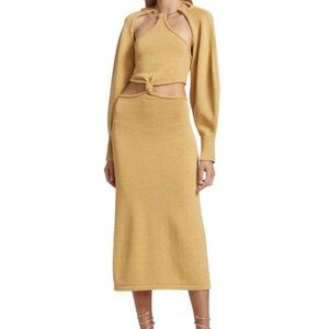 Cult Gaia Salima Knit Cutout Midi Dress
